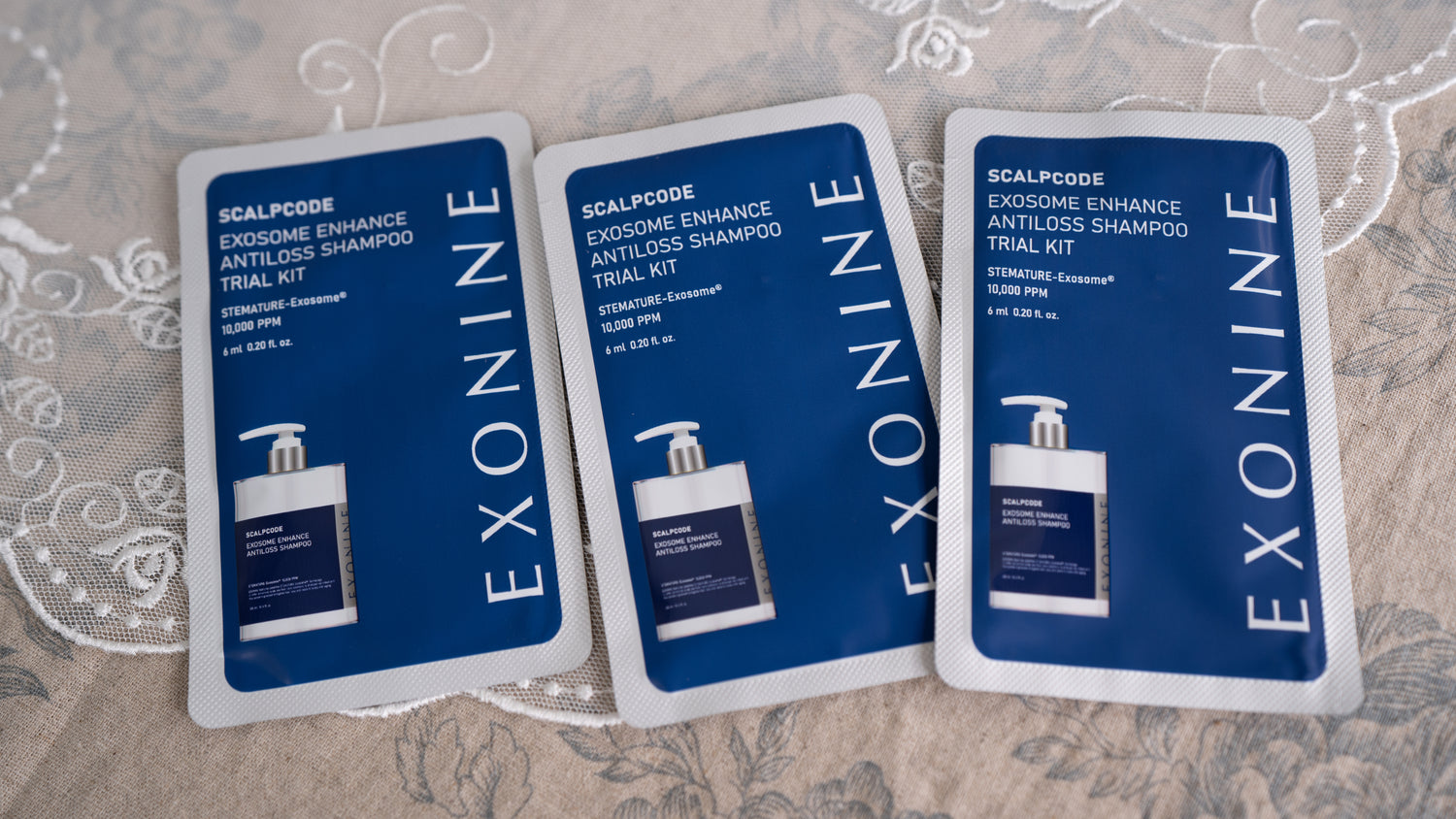 Exonine Scalpcode Exosome Enhance Antiloss Shampoo Trial Kit