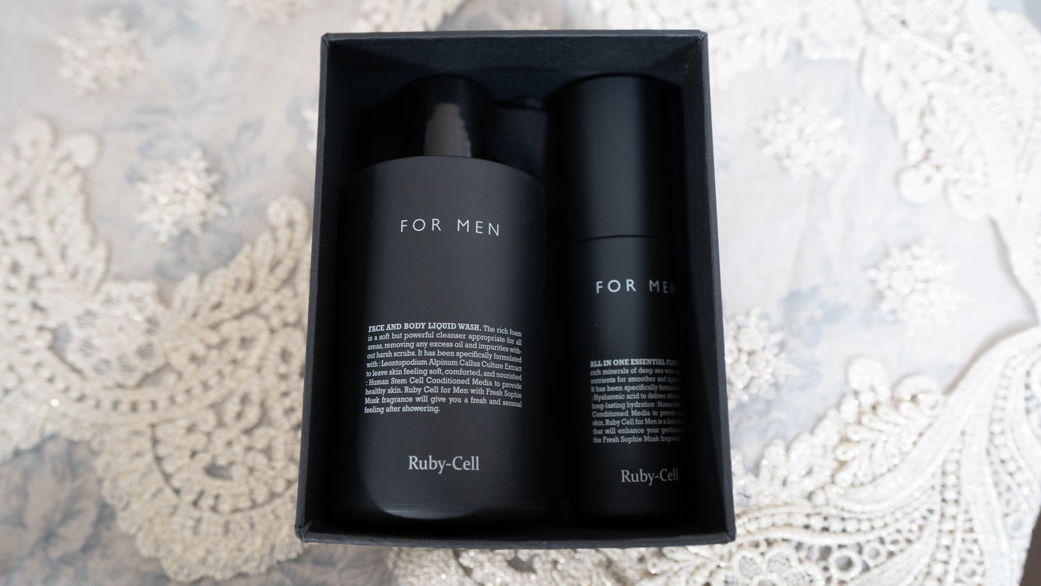 Ruby-Cell for Men Liquid Wash and Fluid Set